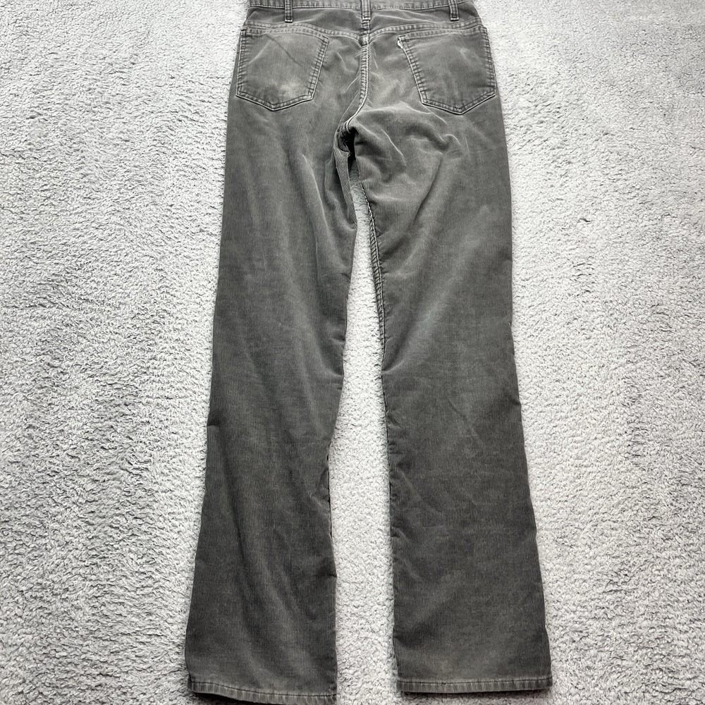 Levi's 519 Corduroy Pants Mens 31x33 Gray Vintage 80s White Tab Academia USA - Picture 2 of 10